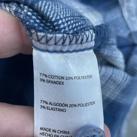 Weatherproof Women's XL Plaid Blouse Blue e0783 - Picture 7 of 9